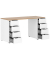 Schreibtischkombination Elma 701966, 73,8cm (H), 129,5x80cm (BxT), rechteckig, weiß    eiche / weiß