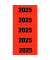 Jahreszahlen 1685, 2025, rot, 60x26mm, selbstklebend
