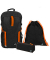 Schulrucksack Kunstfaser schwarzorange