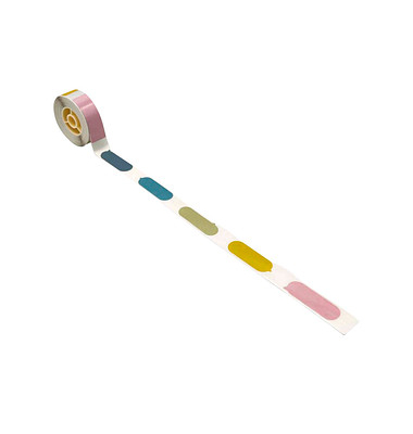Etikettenrolle für Etikettendrucker 008-7002110 farbig sortiert, 14,0 x 40,0 mm, 1 x 65 Etiketten