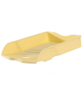 Briefablage Re-LOOP 10298-815, A4/C4, pastellgelb, 100% Recyclingmaterial stapelbar