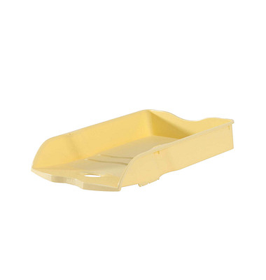 Briefablage Re-LOOP 10298-815, A4/C4, pastellgelb, 100% Recyclingmaterial stapelbar