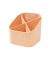 Stiftehalter X-LOOP pastellorange Kunststoff 4 Fächer 11,1 x 11,1 x 10,5 cm
