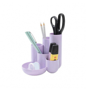Schreibtisch-Organizer CAMPUS pastelllila Polystyrol 5 Fächer 13,1 x 15,4 x 13,7 cm