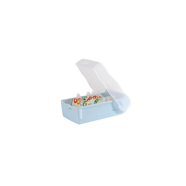 4012473121201 - CROCO Karteikasten DIN A7 für 900 Karteikarten blau-transparent mit Deckel 4012473121201 100 Stück 4012473121201 - CROCO Karteikasten DIN A7 für 900 Karteikarten blau-transparent mit Deckel 4012473121201 100 Stück