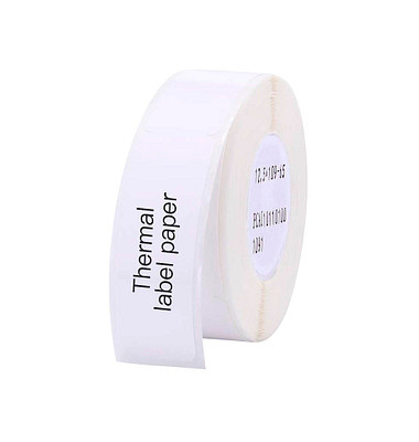 Etikettenrolle für Etikettendrucker 008-7002103 weiß, 12,5 x 109 mm, 1 x 65 Etiketten