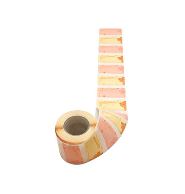 Etikettenrolle für Etikettendrucker farbig sortiert, 40,0 x 20,0 mm, 1 x 320 Etiketten