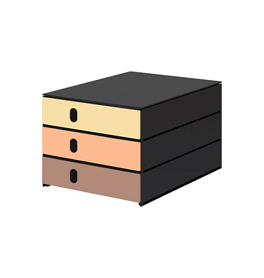 Schubladenbox styroval pro feelings Birdy gelb, orange, braun 14-8050.Bi, DIN C4 mit 3 Schubladen Schubladenbox styroval pro feelings Birdy gelb, orange, braun 14-8050.Bi, DIN C4 mit 3 Schubladen