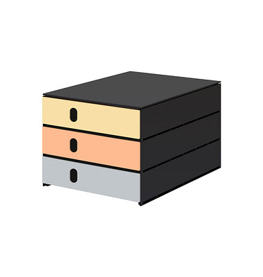 Schubladenbox styroval pro feelings Butterfly orange, gelb, grau 14-8050.Bu, DIN C4 mit 3 Schubladen Schubladenbox styroval pro feelings Butterfly orange, gelb, grau 14-8050.Bu, DIN C4 mit 3 Schubladen