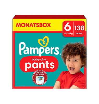 Windeln baby-dry™ Monatsbox Größe Gr. 6 (14-19 kg) für Kids und Teens (4-12 Jahre)