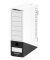 Archivbox F100 220501, A4, weiß/schwarz, Wellpappe