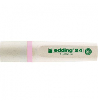Textmarker Highlighter 24 EcoLine, 24138, pastellrosa, 2-5mm Keilspitze