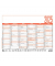 Plakatkalender 907-0000, 6 Monate / 1 Seite, 29,7x21cm (A4 quer), 2025