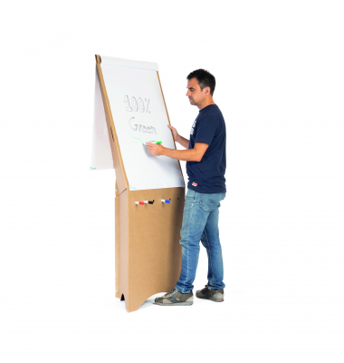 Flipchart ECO, RD-60, 65x95cm, braun, ohne Rollen, ohne Seitenarm