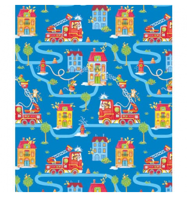 Geschenkpapier 0A.9004.1, Feuerwehr, 50cm x 250m, bunt