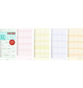 Familienkalender 103625, XL, Planer für 2, 1 Monat / 1 Seite, 3 Spalten, 22x45cm, 2025