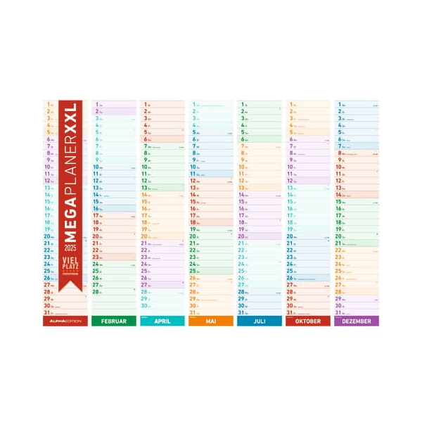 4069095005914 - Streifenkalender 103636 Megaplaner XXL 1 Monat 1 Seite 75x85cm 2025 4069095005914 ALPHA EDITION 4069095005914 - Streifenkalender 103636 Megaplaner XXL 1 Monat 1 Seite 75x85cm 2025 4069095005914 ALPHA EDITION