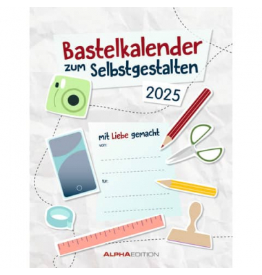 Bastelkalender 103658, Foto-Bastelkalender, 1 Monat / 1 Seite, 31x24cm, 2026