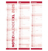 Streifenkalender 103870, Notizkalender XL, 1 Monat / 1 Seite, 11,3x79cm, 2025