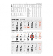 Dreimonatskalender 602371, 3 Monate, 30x48,7cm, 2025