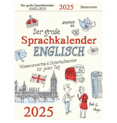 Tagesabrei&szlig;kalender 4781, Englisch, 2 Tage / 1 Seite, 16,5x22cm, 2026