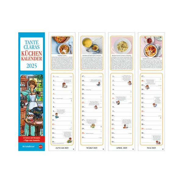 9783756409563 - Streifenkalender 1401 Tante Claras Küchenkalender 2 Wochen 1 Seite 11x49cm 2025 9783756409563 Heye 9783756409563 - Streifenkalender 1401 Tante Claras Küchenkalender 2 Wochen 1 Seite 11x49cm 2025 9783756409563 Heye