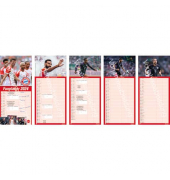 Familienkalender 20664, FC Bayern München, 1 Monat / 1 Seite, 16x35cm, 2025