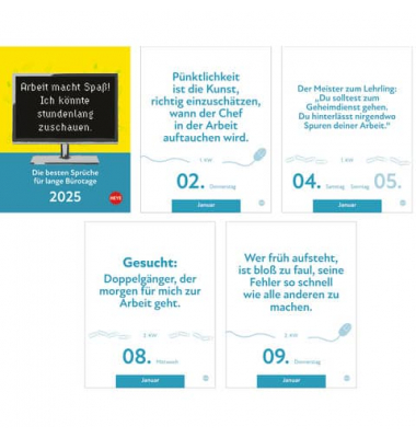 Tagesabrei&szlig;kalender 22593, B&uuml;rosp&uuml;che, 1 Tag / 1 Seite, 11x14cm, 2026
