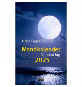 Tagesabreißkalender 23908, Mondkalender von Helga Föger, 1 Tag / 1 Seite, 13x21,5cm, 2025