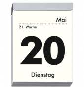 Tagesabreißkalender 305-0000, 1 Tag / 1 Seite, 8x10cm, 2026