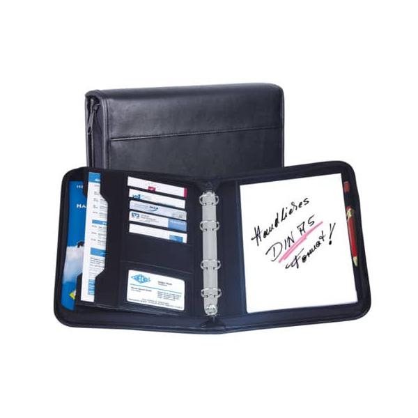 4003801792521 - Collegemappe A5 Kunstleder schwarz 260x200x45mm D30mm 4003801792521 WEDO