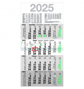 Viermonatskalender LY-M4MFGL, Recycling, 4 Monate / 1 Seite, 30x59cm, 2025