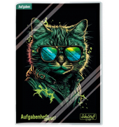 Hausaufgabenheft 8095-9 Schulstuff Cool Cat / liniert, A5, schwarz