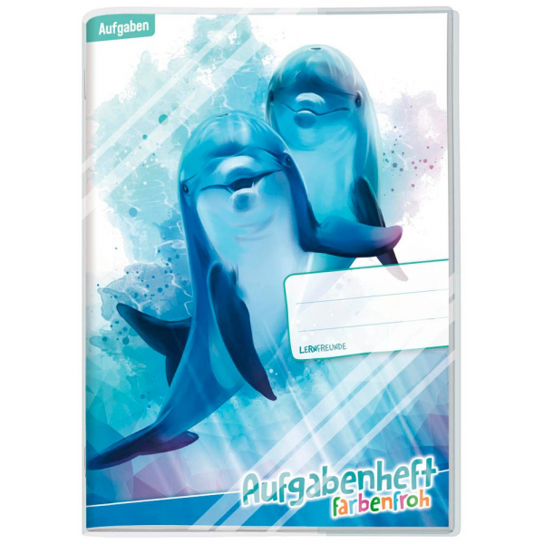 4029357083296 - Hausaufgabenheft 8329-6 Farbenfroh Delfine liniert A5 blau 4029357083296 Häfft 4029357083296 - Hausaufgabenheft 8329-6 Farbenfroh Delfine liniert A5 blau 4029357083296 Häfft