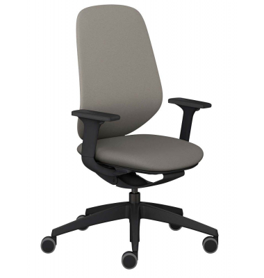 Bürostuhl se:kit Vollpolster, sn-801004 Stoff grau, Gestell schwarz