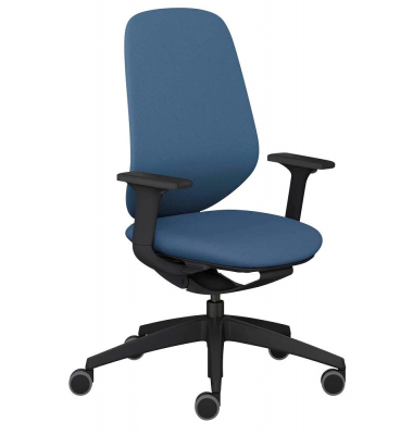 Bürostuhl se:kit Vollpolster, sn-801006 Stoff blau, Gestell schwarz