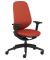 Bürostuhl se:kit Vollpolster, sn-801008 Stoff rot, Gestell schwarz