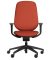 Bürostuhl se:kit Vollpolster, sn-801008 Stoff rot, Gestell schwarz