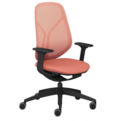 Bürostuhl se:kit Membran, sn-821008 Stoff orange, Gestell schwarz