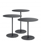 Beistelltisch se:tea TL-314/001, 42, 49, 56cm (H), 45x45cm (BxT), rund, schwarz / schwarz