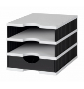 Schubladenbox uno  schwarz 268-0103.9895S, DIN A4 mit 1 Schublade