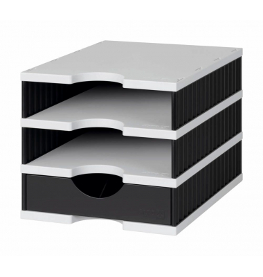 Schubladenbox uno  schwarz 268-0103.9895S, DIN A4 mit 1 Schublade