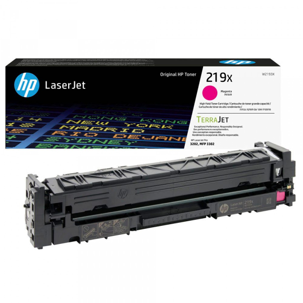 0195161016332 - Hewlett Packard - hp 219X   W2193X Original LaserJet Toner Magenta für ca 2500 Seiten (W2193X)