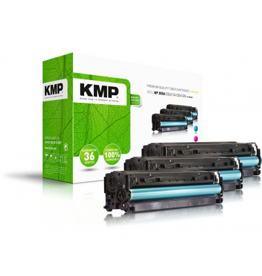 H-T196CMY  cyan, magenta, gelb Toner kompatibel zu HP 305A (CF370AM), 3er-Set