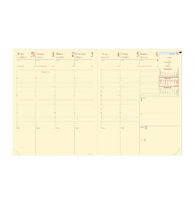 Buchkalender 026033Q, Eurequart Club, schwarz, 1 Woche / 2 Seiten, 24x30cm (A4), 2025