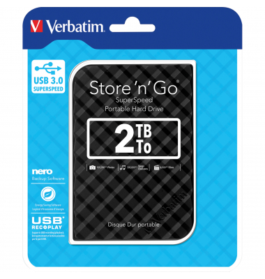 externe Festplatte 53195 Store'n'Go HDD schwarz 2,5 Zoll 1 TB