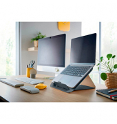 Laptopständer Ergo Cosy, 4fach höhenverstellbar, samtgrau