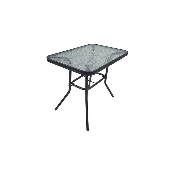 4051814411458 - Gartentisch aus Glas und Metall Esstisch Maße ca H 70 x B 80 x T 55 cm Anthrazit Balkontisch Gartenmöbel 80x55 4051814411458 - Gartentisch aus Glas und Metall Esstisch Maße ca H 70 x B 80 x T 55 cm Anthrazit Balkontisch Gartenmöbel 80x55