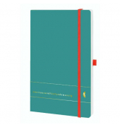 Buchkalender 50455, Chronobook, petrolblau, 1 Woche / 2 Seiten, 13,5x21cm (A5), 2025