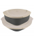 Frischhaltedosen-Set Connect 7,3 cm hoch grau, 1 Set